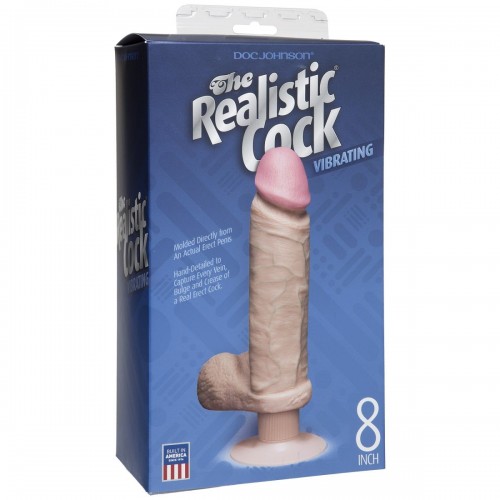 Вибромассажер реалистичной формы The Realistic Cock Vibrating 8” - 23,6 см. в Якутске